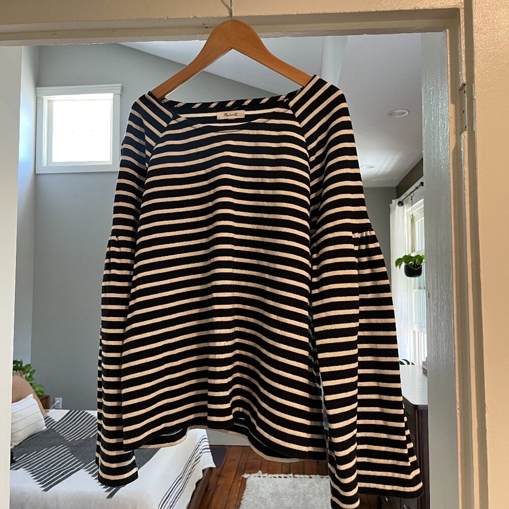 Madewell | Shirred-Sleeve Sailor Top